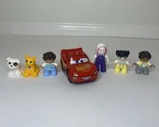 Lego Duplo Figure Lot of 7 - Lightning McQueen, Spider Gwen & More