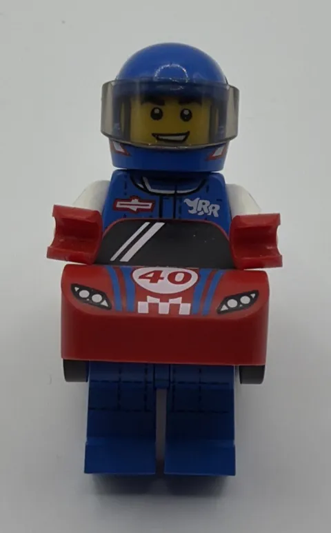 LEGO Series 18 CMF Racing Car Costume Guy, Missing 1 Piece