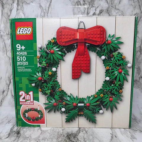 Lego Christmas Wreath 2-in-1 40426 Open Box Sealed Bags