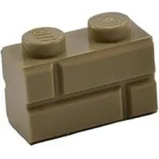LEGO 1x2 Masonry Brick Dark Tan x20 - part 98283