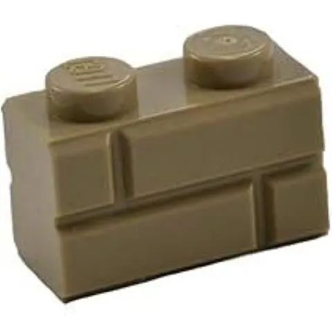 LEGO 1x2 Masonry Brick Dark Tan x20 - part 98283