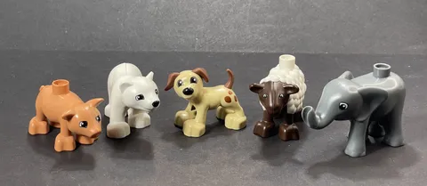 Lego Duplo Animal Lot of 5 Polar Bear Dog Pig Sheep Elephant