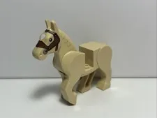 LEGO Tan Horse with Bridle Animal Minifigure