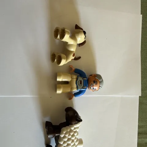 LEGO Duplo Figure Lot Grandpa Sheep And Dog