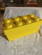 LEGO Yellow Stackable Storage Brick Plastic Container 14in L x 7in T x 7inW