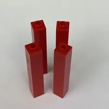 Lego 2453 Hollow Red Replacement Parts Pieces Lot of 4