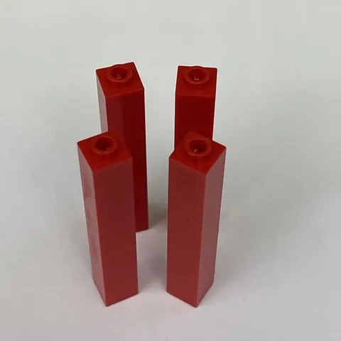 Lego 2453 Hollow Red Replacement Parts Pieces Lot of 4