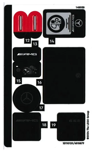 LEGO Stickers - Sheet for Set 76924, Sheet 2 - No 76924stk02 - QTY 1