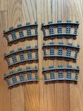 LEGO 9V Train Tracks in Gray  Lot of 6