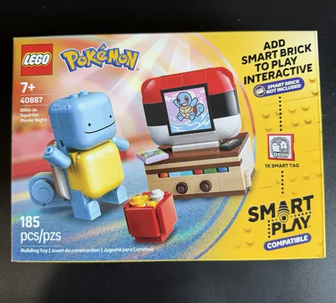 LEGO 40887 Pokémon SMART Play: Ditto as Squirtle: Movie Night GWP NEW SET SEALED