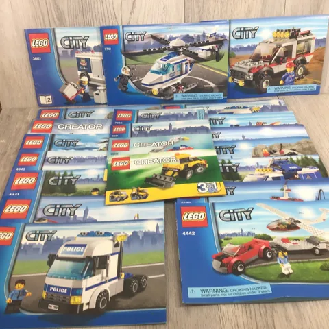Lot of 21 LEGO City/Creator Instruction Manual Booklets Mixed Sets~Manuals Only