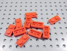 LEGO Lot of 10 Red 1x2 Plates BD