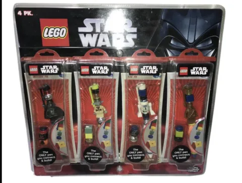 Lego Star Wars 2006 Connect & Build 4 Piece Pen Set SEALED
