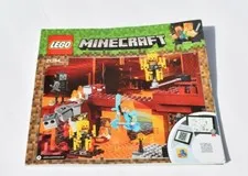 LEGO MINECRAFT 21154, MANUAL, NO BLOCKS OR PEOPLE, BOOK ONLY, B20