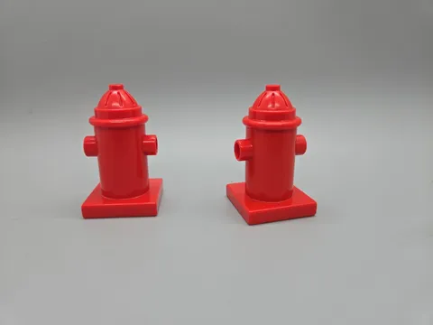 Lego Duplo Fire Hydrant Lot Of 2 Red Firefighters Rescue