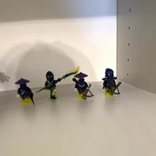 LEGO Ninjago Minifigure Lot of 4, 1 Bansha, 2 Ghost Warrior, and 1 bow master
