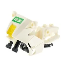 1x LEGO Motorcycle City Fairing White Black Chassis Police 50859a 52035p