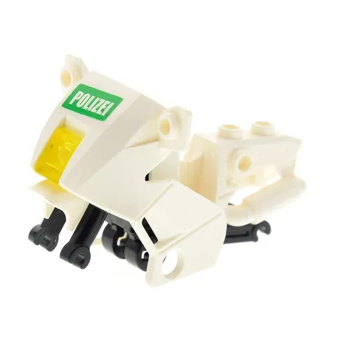 1x LEGO Motorcycle City Fairing White Black Chassis Police 50859a 52035p