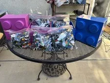 LEGO Storage 2 Brick Box 4 Knob + 10 lbs Bulk LEGO Pieces Lot
