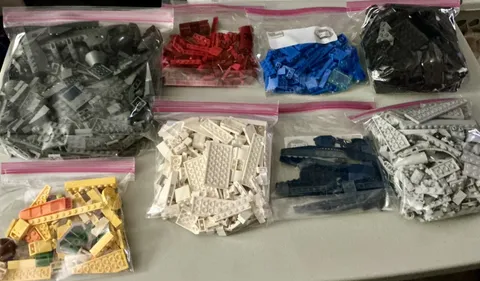 LEGO 3 LB  13 OZ Bulk Lot Official Mixed parts pieces tires bricks 