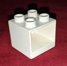 LEGO DUPLO WHITE 2X2X1.5 FURNITURE CABINET STORAGE BOOK CASE PIECE PART # 4890
