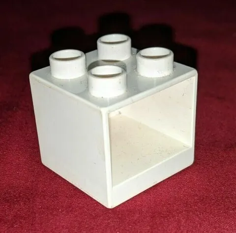 LEGO DUPLO WHITE 2X2X1.5 FURNITURE CABINET STORAGE BOOK CASE PIECE PART # 4890