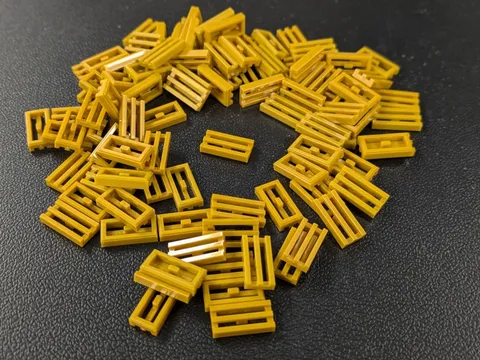 Lego 100x New Pearl Gold Tile, Modified 1 x 2 Grille # 2412b Lot Bulk MOC