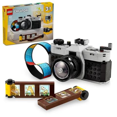 LEGO Creator 3 in 1 Retro Camera Toy, Transforms to Medium, Multicolor