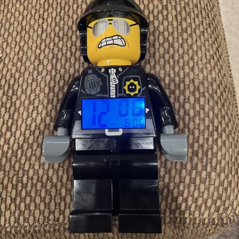 LEGO Movie Bad Cop Policeman 9.5" Minifigure LCD digital ALARM CLOCK