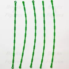 LEGO Bright Green Flexible Hose 21L Accessory Part Climbing Grip 2630 6443503 x5