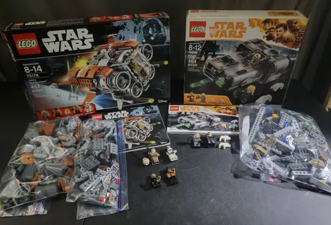 LEGO Star Wars #75178 & #75201 All Minifigures, Boxes & Manuals 100% complete