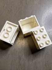 LEGO 4532b White Container, Cupboard 2 x 3 x 2 - Hollow Studs 3 Pieces