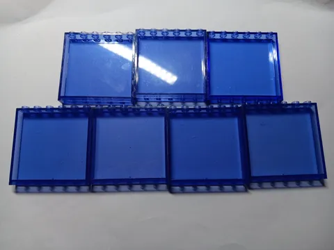 LEGO BULK LOT OF 7 TRANS PURPLE WALL WINDOW PANELS 1X6X5  #59349