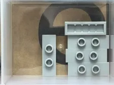 LEGO Parts - Light Bluish Gray Plate 1 x 3 2 Studs (Jumper) - No 34103 - QTY 5