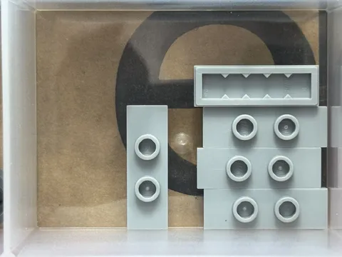 LEGO Parts - Light Bluish Gray Plate 1 x 3 2 Studs (Jumper) - No 34103 - QTY 5