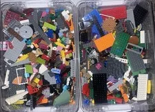 Bulk LEGO LOT 5 pound box of Bricks, parts, Pieces, Tires accessories five pound