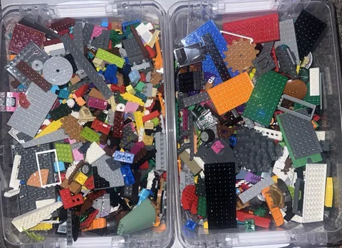 Bulk LEGO LOT 5 pound box of Bricks, parts, Pieces, Tires accessories five pound