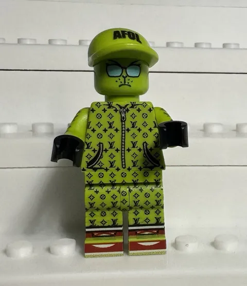 LEGO x Brickluv Custom Printed Minifigure LV AFOL Grinch 