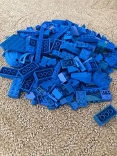 200 Random Blue Lego pieces 