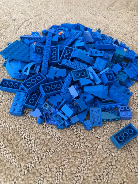 200 Random Blue Lego pieces 