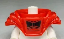 NEW LEGO® Minifigure Red Hood  Armor Shoulder Pads Black Tie Pattern Part 