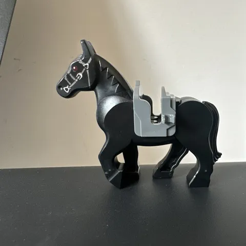 LEGO Lord of the rings  Black Horse with Gray Saddle,