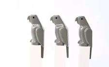 LEGO Minifigure Lot Of 3 GRAY PARROT BIRD ANIMAL PET Part # 2546 VINTAGE LEGOS