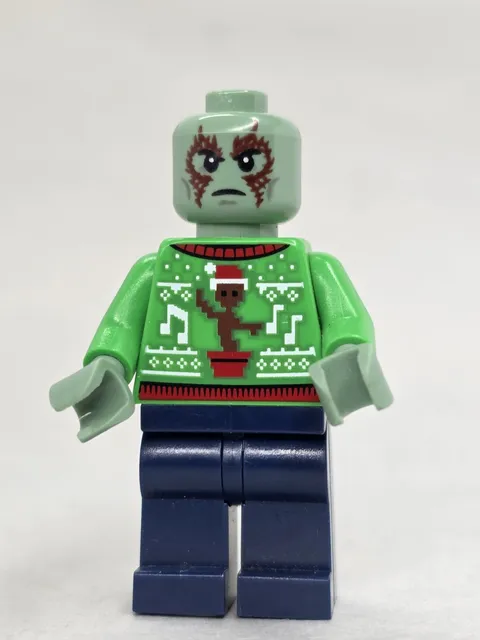 LEGO Drax Minifigure Holiday Sweater sh0837 Guardians Galaxy 76231 GOTG 4c