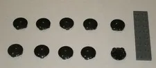 LEGO NEW 2x2 Black Round Plate with Rounded Bottom (10x) 4278359 Brick 2654
