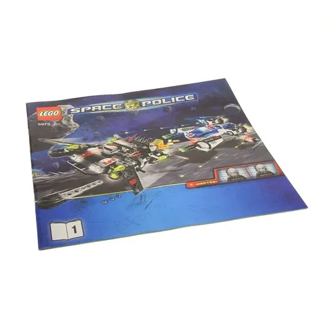 1x LEGO Building Instructions Book 1 Hyperspeed Pursuit Police Spaceship 5973