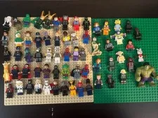 LEGO Minifigure Lot Of 64, Star Wars, Marvel, CMF, Disney, Simpsons.