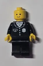 LEGO Classic Town Minifigure Police Officer cop001 Black Suit 