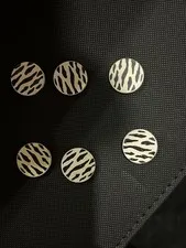 LEGO 6x Tile 2 x 2 Round with Zebra Stripes with "X" Bottom (4150 / 8163)