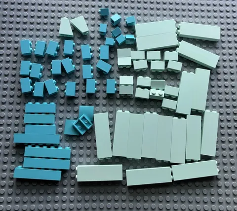 Lego 41347 Replacement Parts Heartlake Resort 70 Parts Turquoise Lt. Aqua Bricks